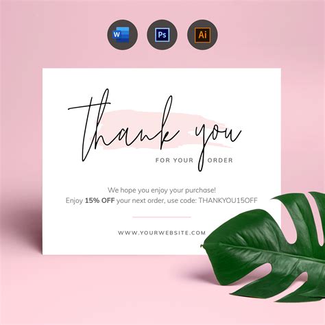 Saying 'thank you for your order' the right way can improve your b2c and b2b relationships by showing your clients you are committed until the end. Thank You Cards Templates - Printable Customer Thank You Card - Word in 2020 | Business thank ...