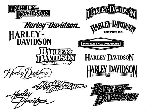 Harley Davidson Logo Svg Bundle Moto Brand Emblem Vector Etsy In 2021 Harley Davidson Logo