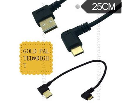 Gold Plated Right Angle Usb20 Type A Male To Usb31 Type Cmale