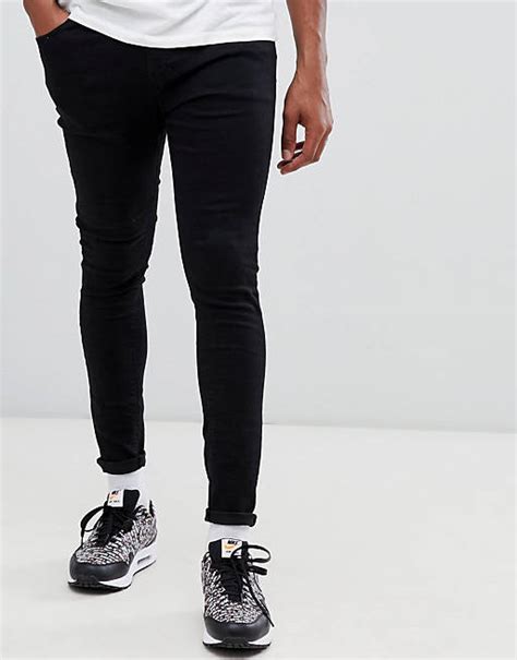Bershka Super Skinny Jeans In Black Asos