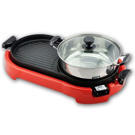 Product name:four layers of teppanyaki steamboat with partition (2. 2 IN 1 BBQ Korean Electronic Pan Grill & Steamboat ...