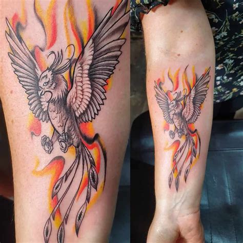 Fire birds and phoenix tattoos the form of the phoenix changes Top 73+ Best Phoenix Rising Tattoo Ideas - [2021 ...