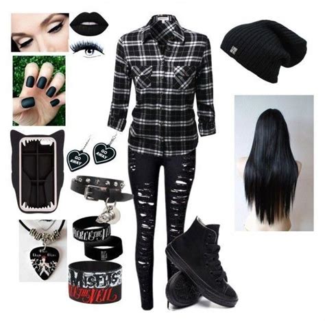Emo With A Flannel Awesome By Swagqueen0 Liked On Polyvore