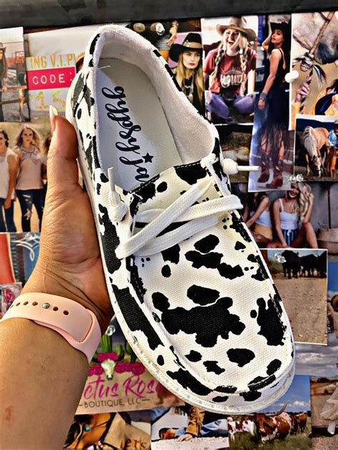 Find your perfect pair of shoes from hey dude usa! View Hey Dude Shoes Women Cow Print - AUNISON.COM