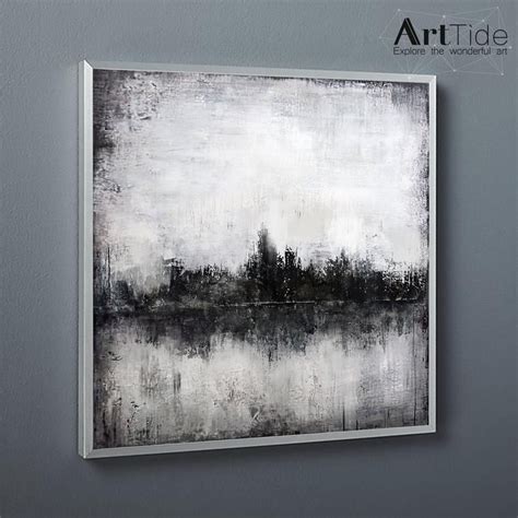 Large Abstract Painting Grey White Abstract Painting Extra Etsy Oil