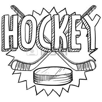 Hockey Gloves Sports Coloring Pages Hockey Drawing Hockey Stick