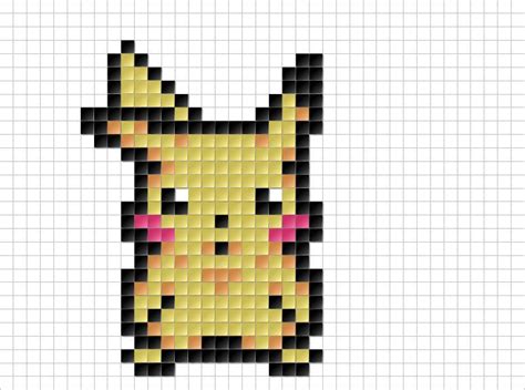 Pikachu Pixel Art By Malandrus On Deviantart Pikachu Easy Pixel Art