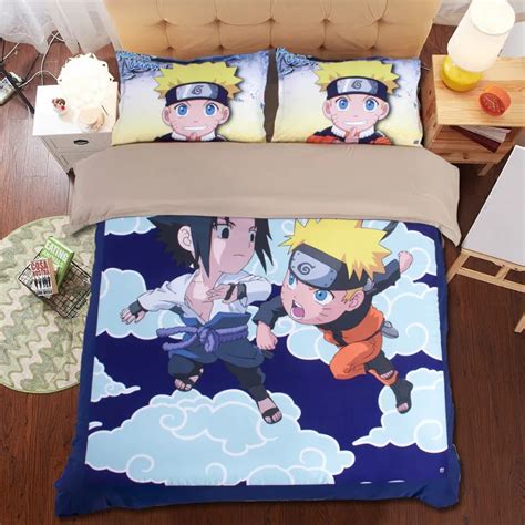 Japanese Anime One Piece Naruto Totoro Bedding Sets 3 4pcs Twin Full Queen King Size Duvet Cover