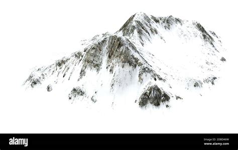 Snowy Mountains On White Background Stock Photo Alamy