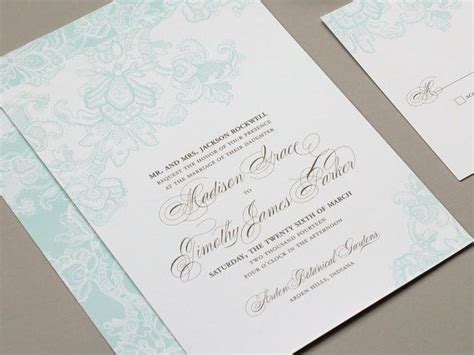 Romantic Lace Wedding Invitation Flat Print By Banterandcharm 500