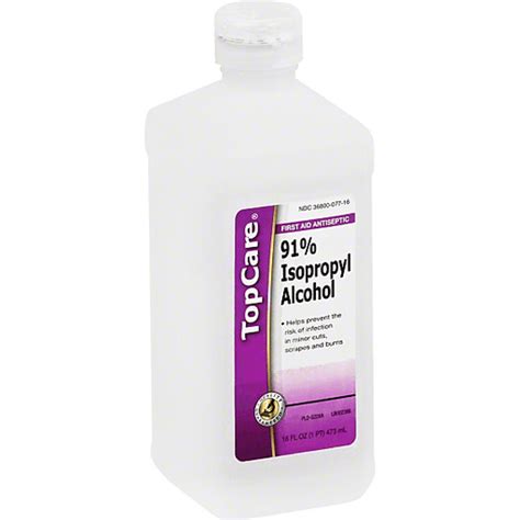 Top Care First Aid Antiseptic Isopropyl Alcohol 16 Fl Oz Plastic