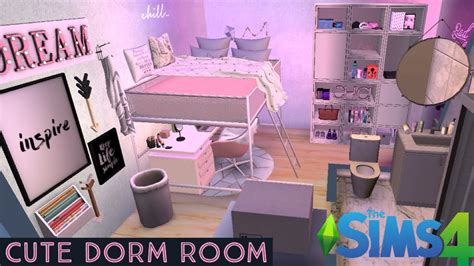 The Sims 4 Speed Build Tiny College Dorm Room Cc Links Sims 4 Vrogue