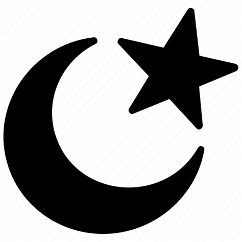 Crescent And Moon Islam Emblem Islamic Symbol Moon Star Icon