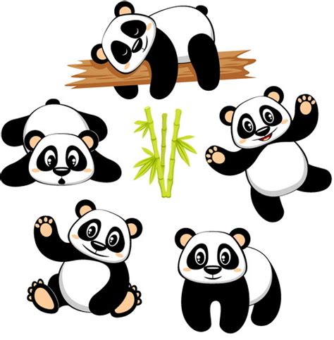 Cute Cartoon Panda Vector Free Download