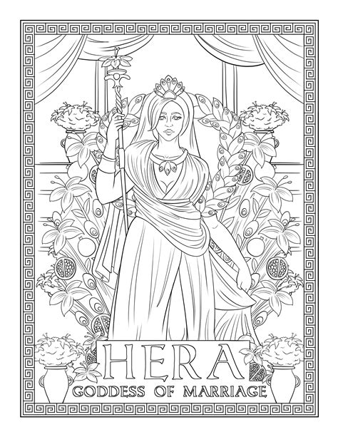Greek Goddess Coloring Pages