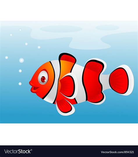 Clown Fish Cartoon Royalty Free Vector Image Vectorstock