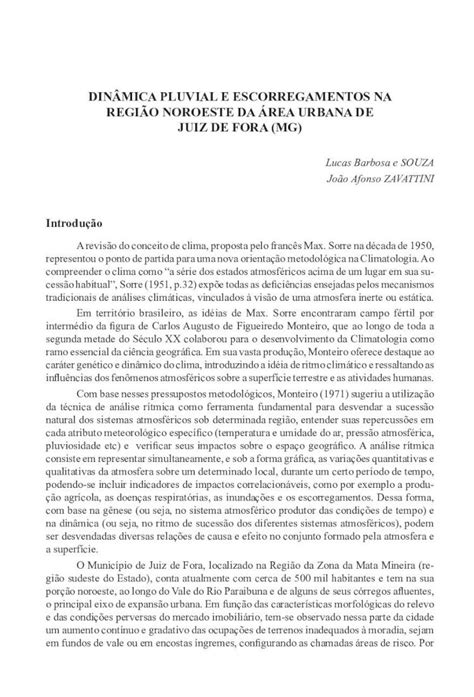 PDF DINÂMICA PLUVIAL E ESCORREGAMENTOS NA PDF filecendo a eventual ocorrência de chuvas