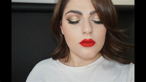 Classic Red Lip Pin Up Makeup Tutorial Youtube