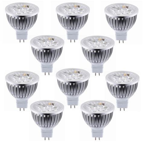 10pcs Dimmable 12v 4w Mr16 Led Bulbs Warm White Led Spotlights 60