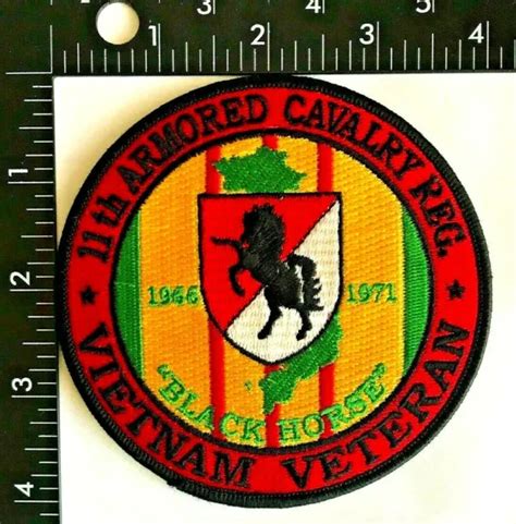 Us Army Vietnam 11th Armored Cavalry Regiment Acr Black Horse Acu Patch
