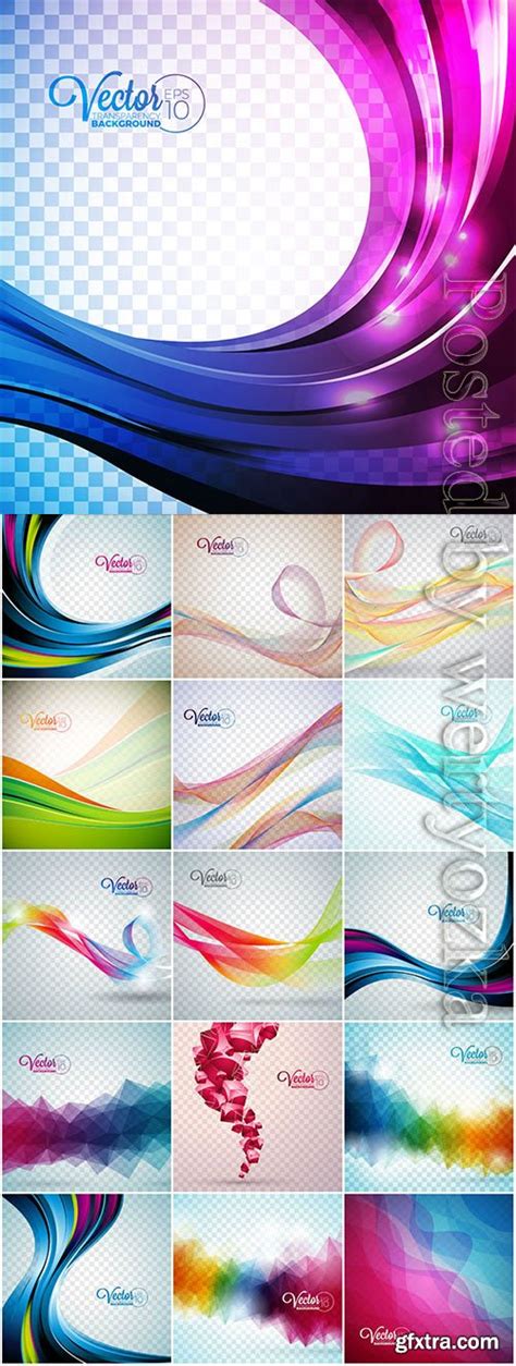 Colored Abstract Lines On Transparent Background In Vector Gfxtra