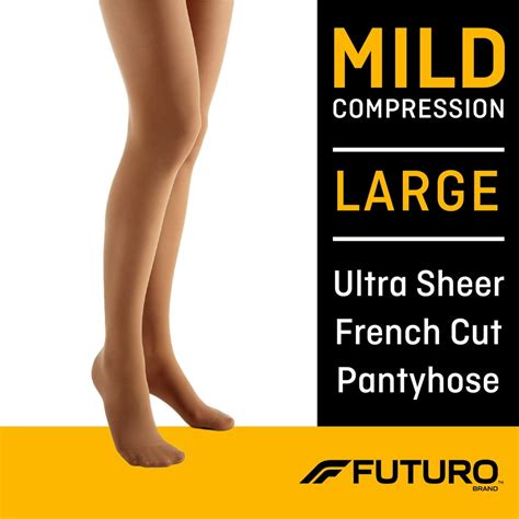 Futuro Womens Ultra Sheer Pantyhose Large Mild Compression