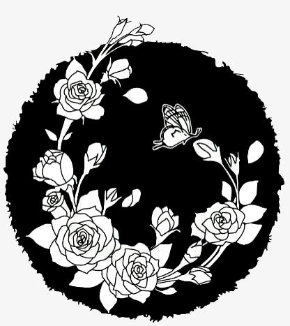Spirit hitam putih s pandji online. Tangan Dicat Bunga Corak Dalam Hitam Dan Putih Garis ...