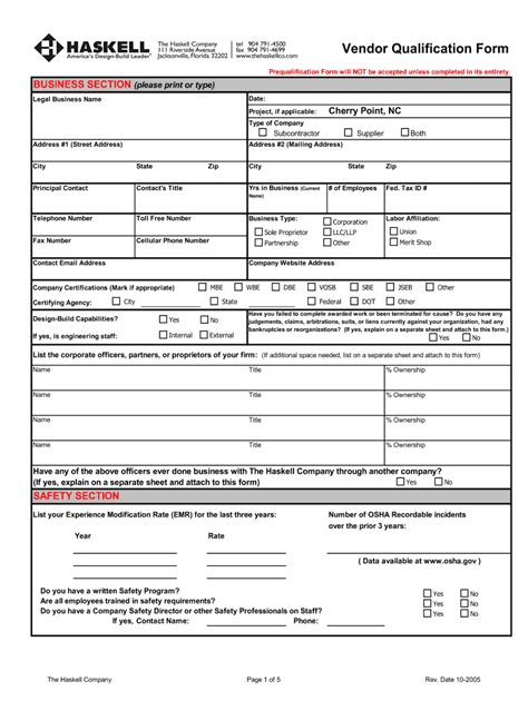 Vendor Qualification Form Ncmbc Fill And Sign Printable Template