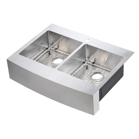 Double bowl sinks are ideal if you aren't short on counter space and enjoy washing dishes by hand. CMI Brimley Retrofit Dual Mount Stainless Steel 33 in. 1 ...