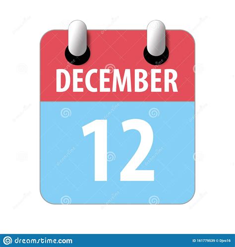 December 12th Day 12 Of Monthsimple Calendar Icon On White Background
