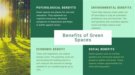Benefits Of Green Spaces The Little Green Dot