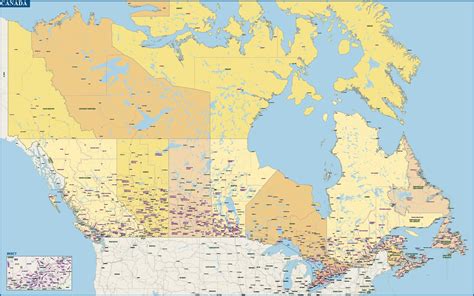 Canada Counties And Districts Map Digital Creative Force