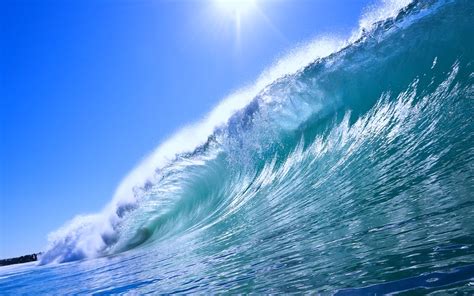 Nature Sea Earth Waves Water Sky Sunny Blue