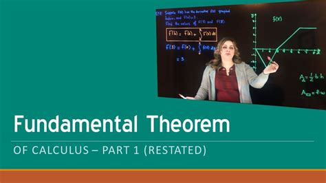 Fundamental Theorem Of Calculus Part 1 Restated Youtube