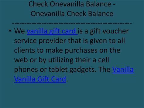Maybe you would like to learn more about one of these? Check OneVanilla Card Balance - Vanilla Balance Check Online by shawn jess - Issuu