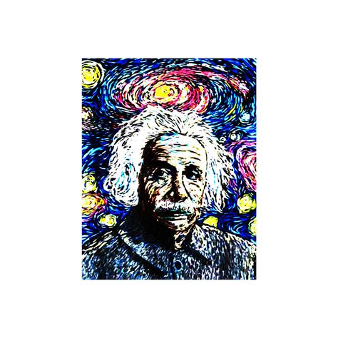 Albert Einstein Einstein Starry Night Drawing By Su Tejo Fine Art America