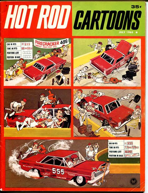 Hot Rod Cartoons Petersen Don Garlits Alex Toth Nascar Parody Fn Comic Dta