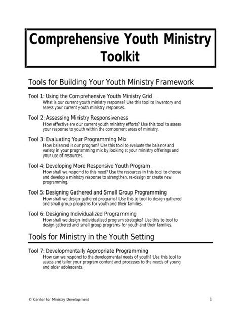 Comprehensive Youth Ministry Toolkit Flocknote