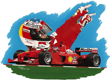 Michael Schumacher Ferrari F1 2000 Painting Oil Painting Etsy