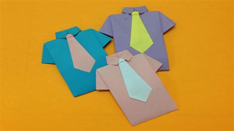 How To Make Paper Shirt And Neck Tie Easy Origami Shirts For