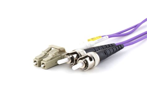 3m Multimode Duplex Om4 Fiber Optic Patch Cable 50125 Lc To St