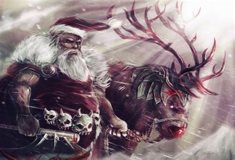 The 30 Most Badass Pieces Of Santa Claus Fan Art Scary Christmas Creepy Christmas Christmas