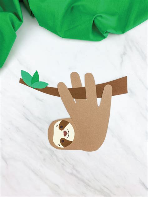 Cute Sloth Handprint Craft With Free Template