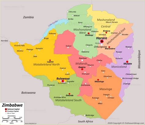 The icon links to further information about a selected division including its population structure (gender, age groups, age distribution, urbanization). Zimbabwe Map | Maps of Zimbabwe