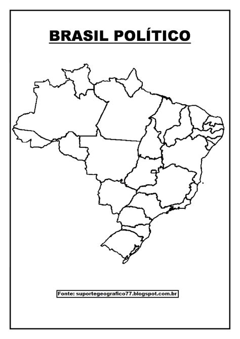 Desenhos Para Colorir Mapa Do Brasil Atividades Educativas