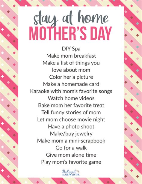 20 Stay At Home Mothers Day Ideas Natural Beach Living