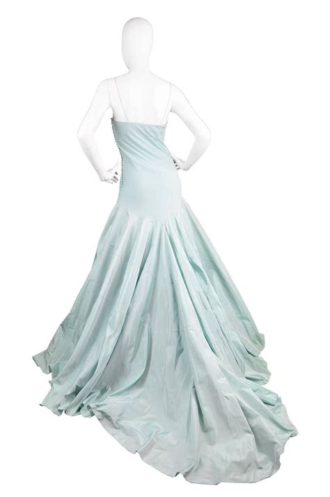 John Galliano For Christian Dior Bias Cut Silk Chiffon Gown With
