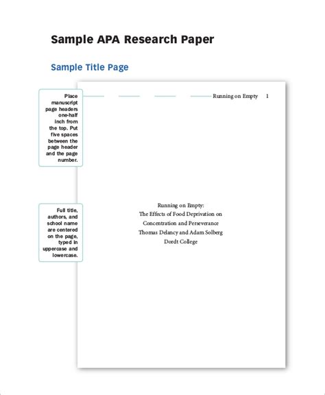 Free 5 Sample Research Paper Templates In Pdf