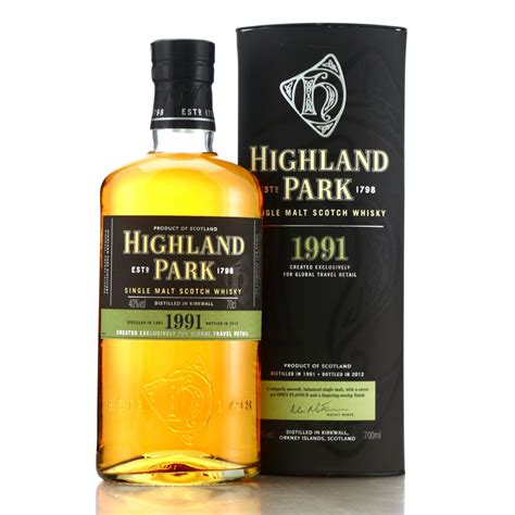 Highland Park 1991 Travel Retail Whisky Auctioneer