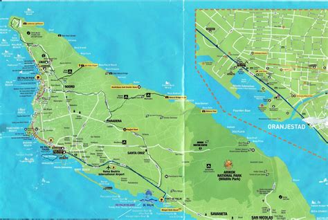 Tourist Map Of Aruba Aruba Tourist Map Aruba Travel Aruba Map Images